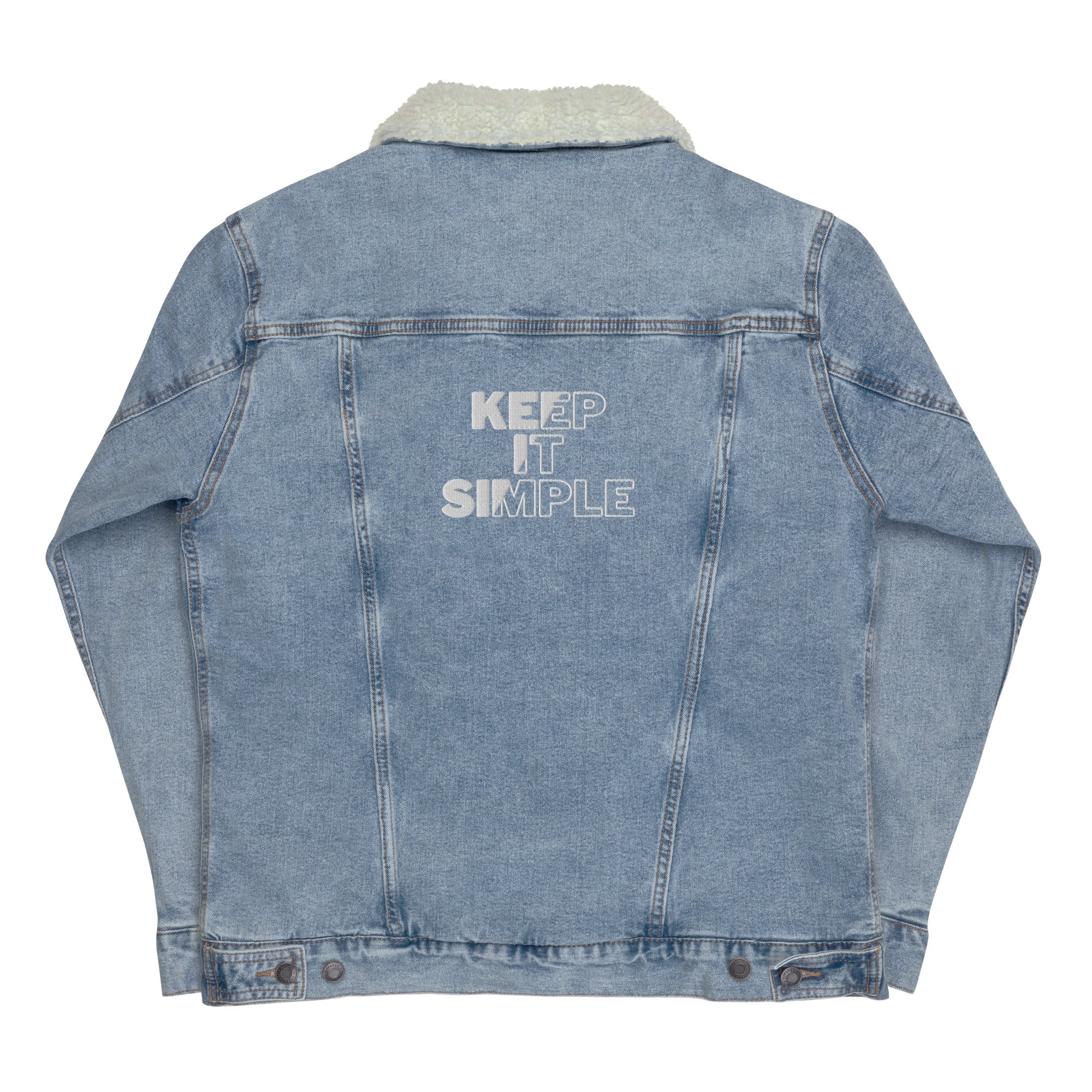 KEEP IT SIMPLE Unisex Denim Sherpa Jacket