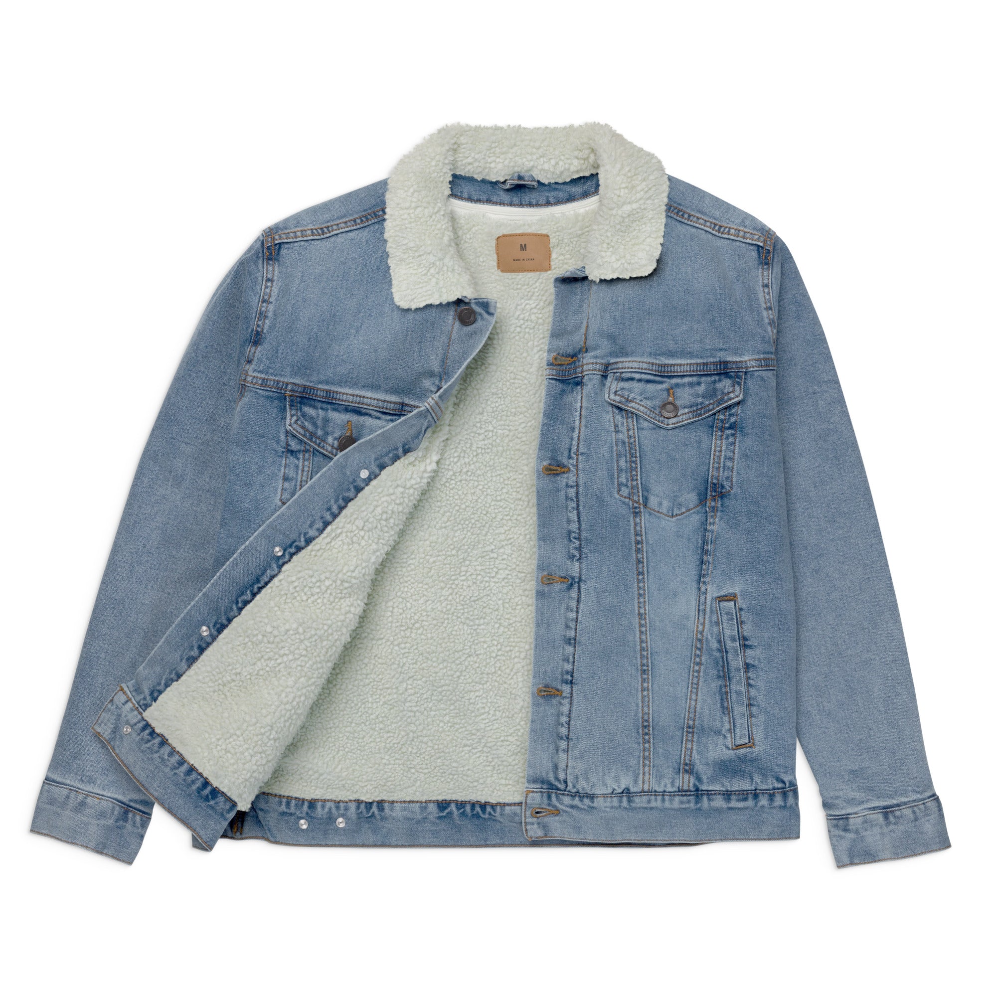 KEEP IT SIMPLE Unisex Denim Sherpa Jacket
