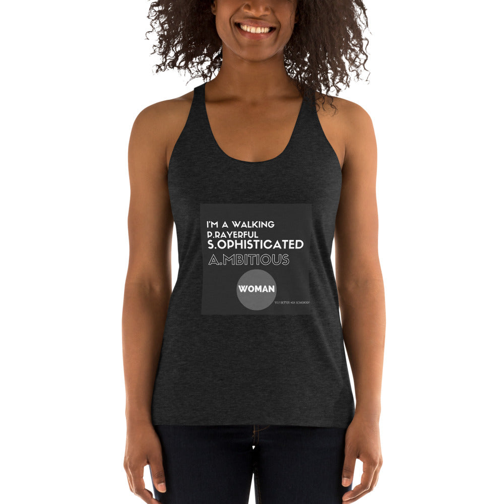 I’m A Walking PSA Woman Racerback Tank