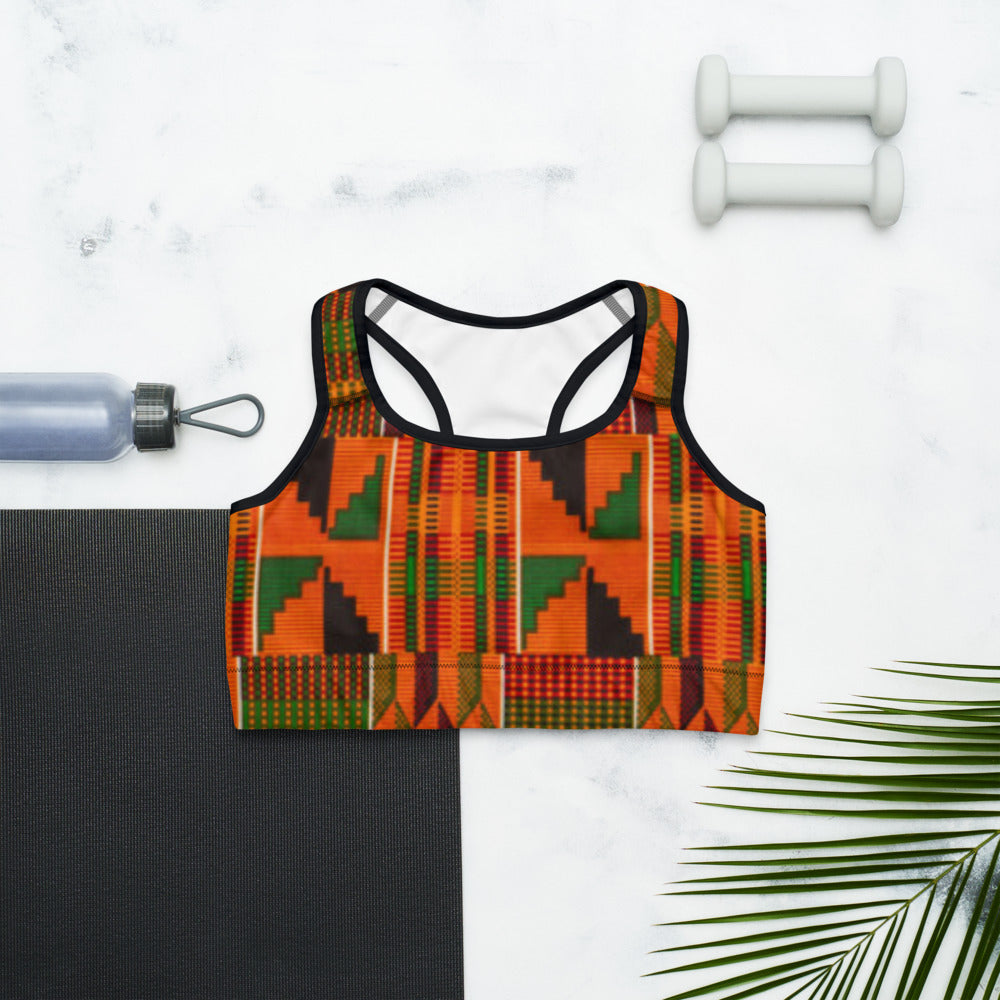Walk Sports Bra- Kente Style