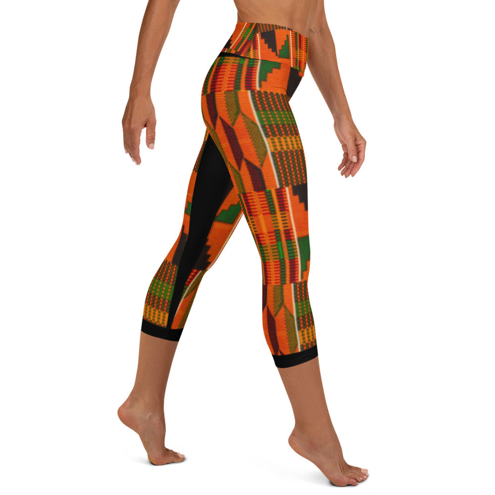 Kente Yoga Capri Leggings