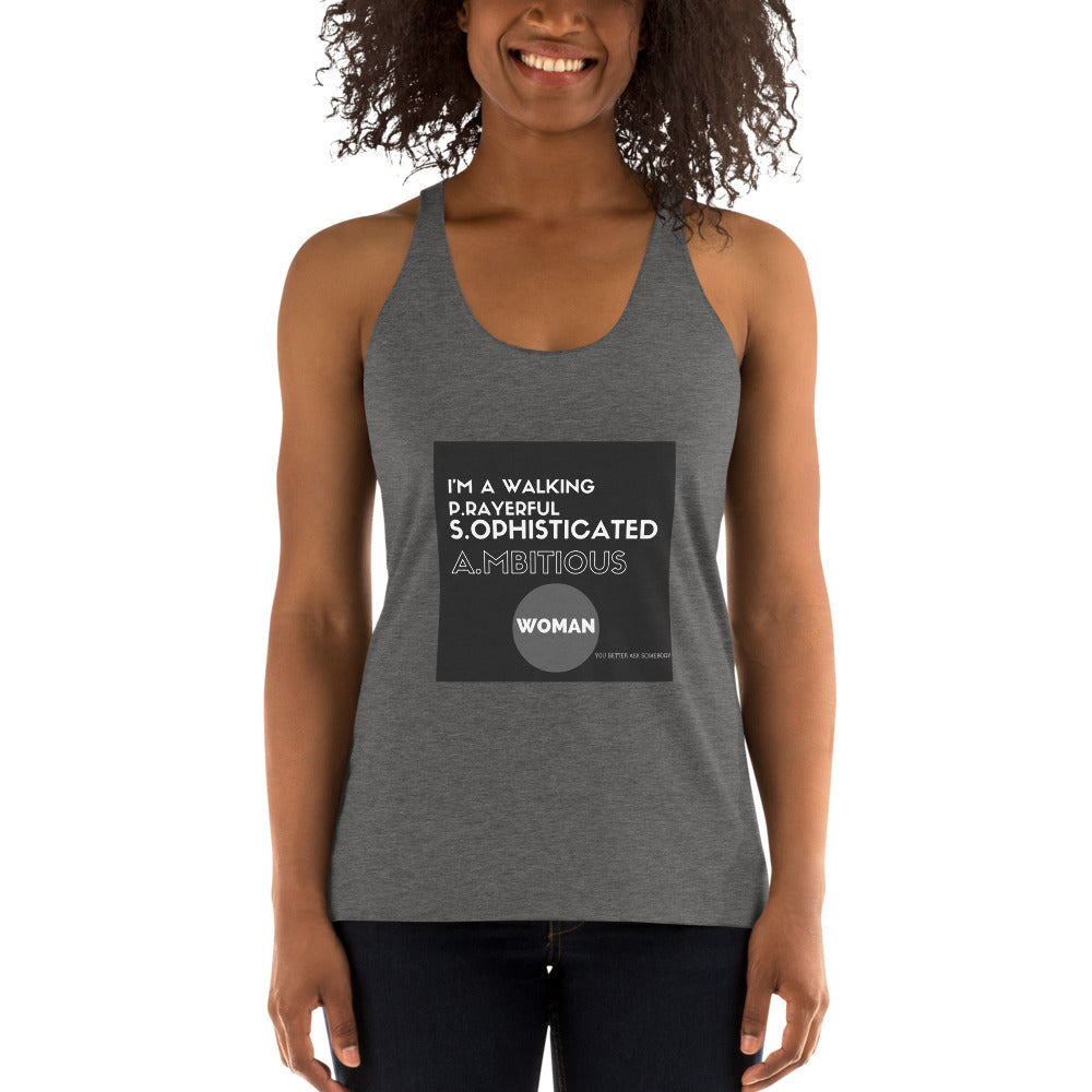 I’m A Walking PSA Woman Racerback Tank